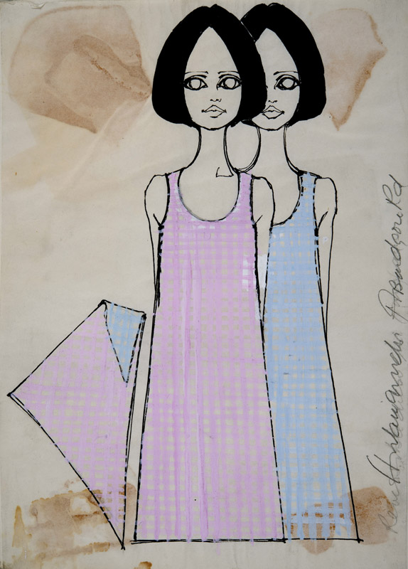 Barbara Hulanicki (1936 - ) BIBA Pink and Blue C1970